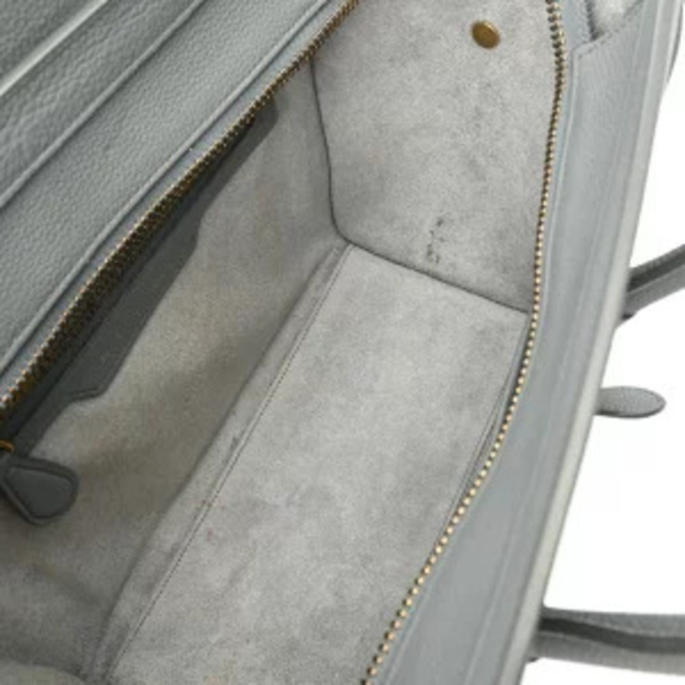 Celine Luggage Corduroy Drummed Calf Leather Handbag - Picture 9 of 9